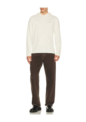 Polo Ralph Lauren Long Sleeve Hooded T-Shirt in Cream. Size M. Also in L, XL/1X.