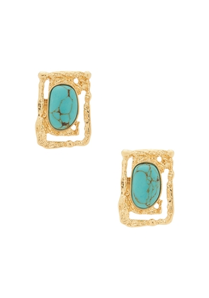 petit moments Coastal Gem Earrings in Metallic Gold.