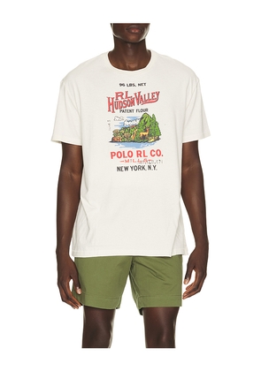 Polo Ralph Lauren Jersey Knit Print Hudson Valley T-shirt in White. Size L. Also in S, M, XL/1X, XXL/2X.