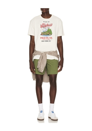 Polo Ralph Lauren Jersey Knit Print Hudson Valley T-shirt in White. Size L. Also in M, S.