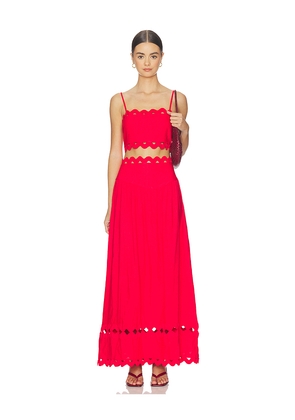 SAYLOR Tosca Set in Red. Size L. Also in M.