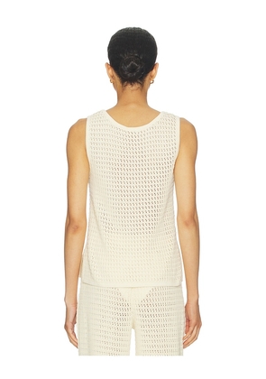 Tularosa Rennata Open Stitch Tank in Ivory. Size L. Also in XS, XXS, S, M, XL.