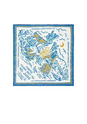 Sendero Provisions Co. Cowboy Campfire Bandana in Blue.