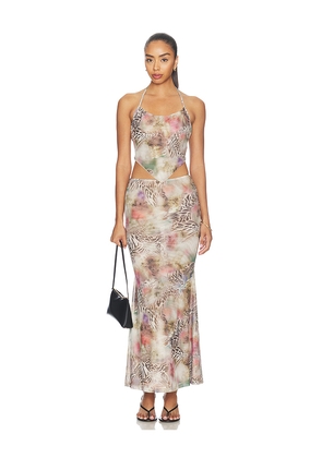 superdown Tia Maxi Skirt Set in Neutral. Size L. Also in XXS, XS, S, M, XL.