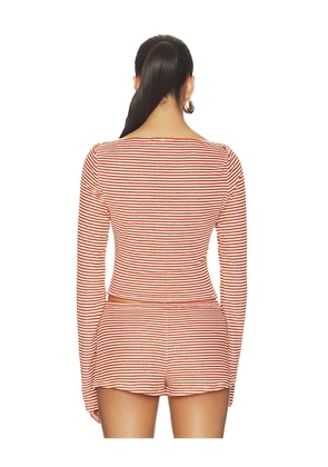 Stone Cold Fox x REVOLVE Isabel Terry Cardigan in Orange. Size L. Also in XXS, XS, S, M, XL.