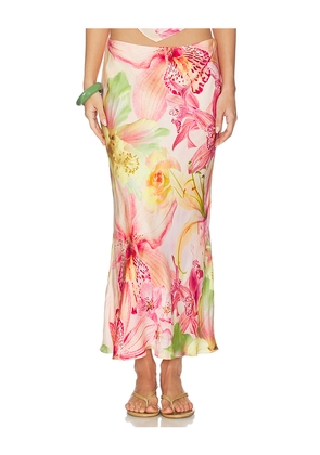 ROCOCO SAND Midi Skirt in Pink. Size L. Also in S, XXS, XS, M, XL, XXL.