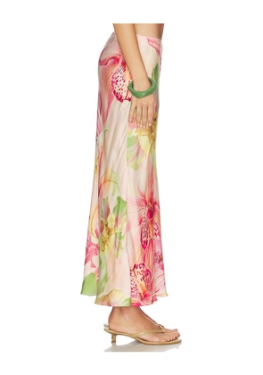 ROCOCO SAND Midi Skirt in Pink. Size L. Also in S, M, XL, XXL.