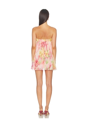 ROCOCO SAND Ruffle Mini Dress in Pink. Size M. Also in S, XL, XXL.