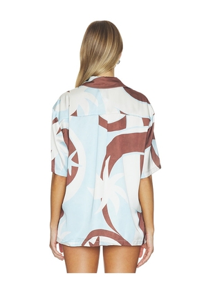 SEVEN WONDERS Alarashort Sleeve Shirt in Multi. Size L. Also in S, M, XL.