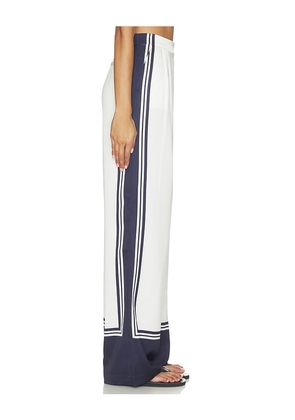 SEROYA Marlowe Satin Pant in White. Size L. Also in M, S, XL, XS.