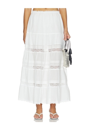 Steve Madden Elisse Skirt in White. Size L. Also in M, S, XL, XS.