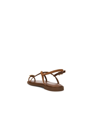 Rag & Bone Remi Flat Sandal in Tan. Size 36. Also in 37, 38, 39, 40.