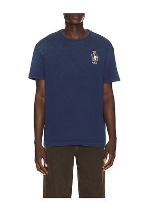 Polo Ralph Lauren Short Sleeve Jersey Knit Novelty Newport Bear T-Shirt in Navy. Size L. Also in S, M, XL/1X, XXL/2X.