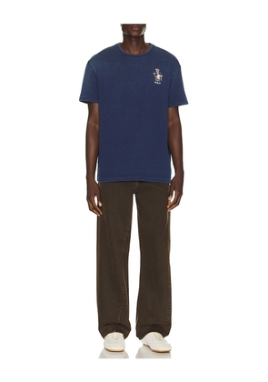Polo Ralph Lauren Short Sleeve Jersey Knit Novelty Newport Bear T-Shirt in Navy. Size L. Also in S, M, XL/1X, XXL/2X.