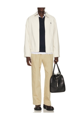 Polo Ralph Lauren Polyester Twill Bi-Swing Windbreaker Jacket in Beige. Size L. Also in S, M, XL/1X, XXL/2X.