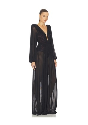 Zhivago He Loved Her 2 Pc Mesh Jumpsuit in Black. Size 10. Also in 2, 4, 6, 8, 12.