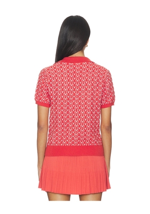 Varley Ezrella Knit Top in Red. Size L. Also in S, XXS, XS, M, XL.
