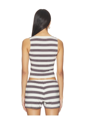 WeWoreWhat Scoop Fitted Tank in Light Grey,Burgundy. Size L. Also in S, XS, M, XL.