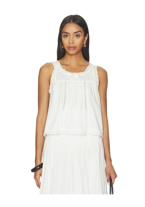 WeWoreWhat Baby Doll Lace Top in White. Size L. Also in M, S, XL, XS.