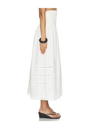 WeWoreWhat Smocked Maxi Skirt in White. Size L. Also in S, XS, M, XL.