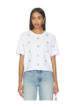Veronica Beard Embellished Sebastian Tee in White. Size L. Also in M, S, XS.