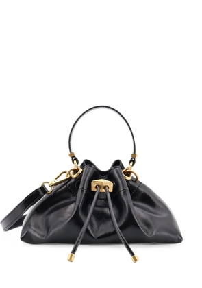 Jimmy Choo small Cinch drawstring leather shoulder bag - Black
