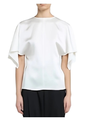 Stella McCartney batwing-sleeve asymmetric top - White