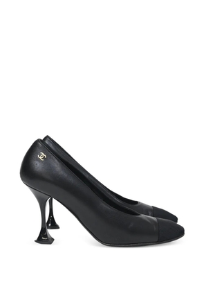 CHANEL Pre-Owned Interlocking CC sculptured heel pumps - Black