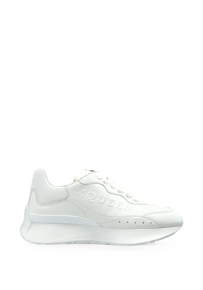 Alexander McQueen logo-embossed leather sneakers - White