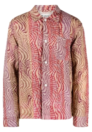 OUR LEGACY abstract-pattern embroidered shirt