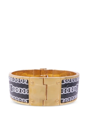 Hermès Pre-Owned enamel chain-link bangle - Gold
