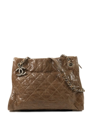 CHANEL Pre-Owned CC chain leather shoulder bag - Brown