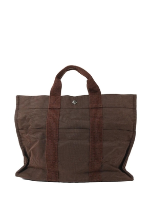 Hermès Pre-Owned MM Her Line canvas tote bag - Brown