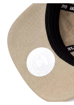 AAPE BY *A BATHING APE® logo-patch baseball cap - Neutrals