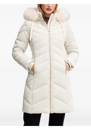Morgan quilted hood coat - Neutrals