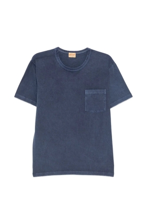 Whitesville patch-pocket washed T-shirt - Blue