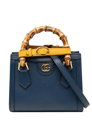 Gucci Pre-Owned 2021-2026 Small Calfskin Bamboo Diana satchel - Blue