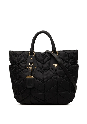 Prada Pre-Owned 2013-2026 Tessuto Gaufre satchel - Black