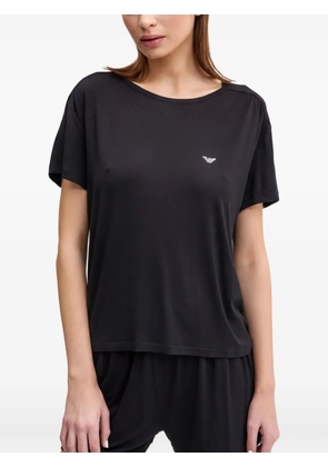 Armani Exchange crew-neck logo T-shirt - Black