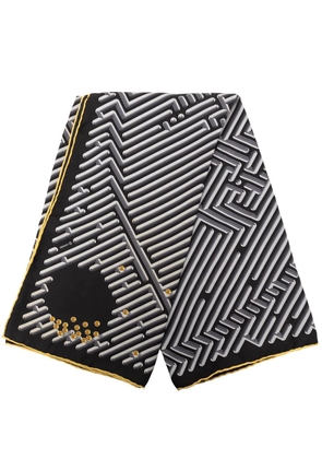 Hermès Pre-Owned 2001-2026 Parcours DH Silk Scarf 90 scarves - Black