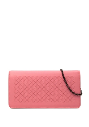Bottega Veneta Pre-Owned 2012-2026 Nappa Intrecciato Continental Wallet on Chain crossbody bag - Pink