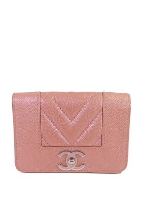CHANEL Pre-Owned CC chevron-quilted wallet - Pink