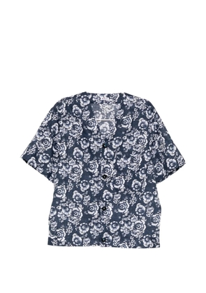 Kiton floral-print shirt - Blue