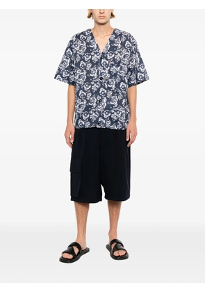 Kiton floral-print shirt - Blue