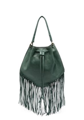 Caterina Lucchi Adelaide fringe-trimmed leather shoulder bag - Green