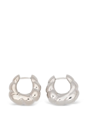 Maria Black Robe Huggie earrings - Silver