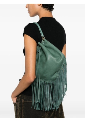 Caterina Lucchi Adelaide fringe-trimmed leather shoulder bag - Green