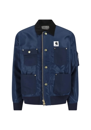 Carhartt WIP corduroy-collar patch-pocket jacket - Blue