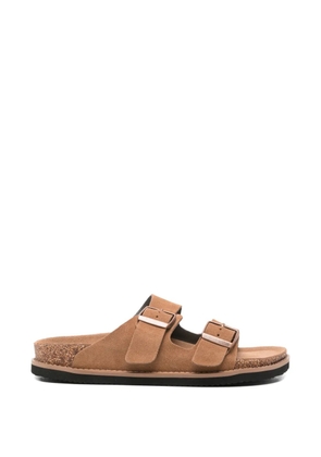 SERGIO MORETTI FIRENZE double-strap sandals - Brown