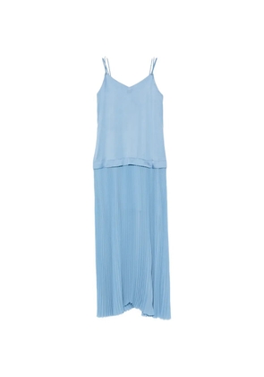 Karl Lagerfeld pleated spaghetti-strap dress - Blue